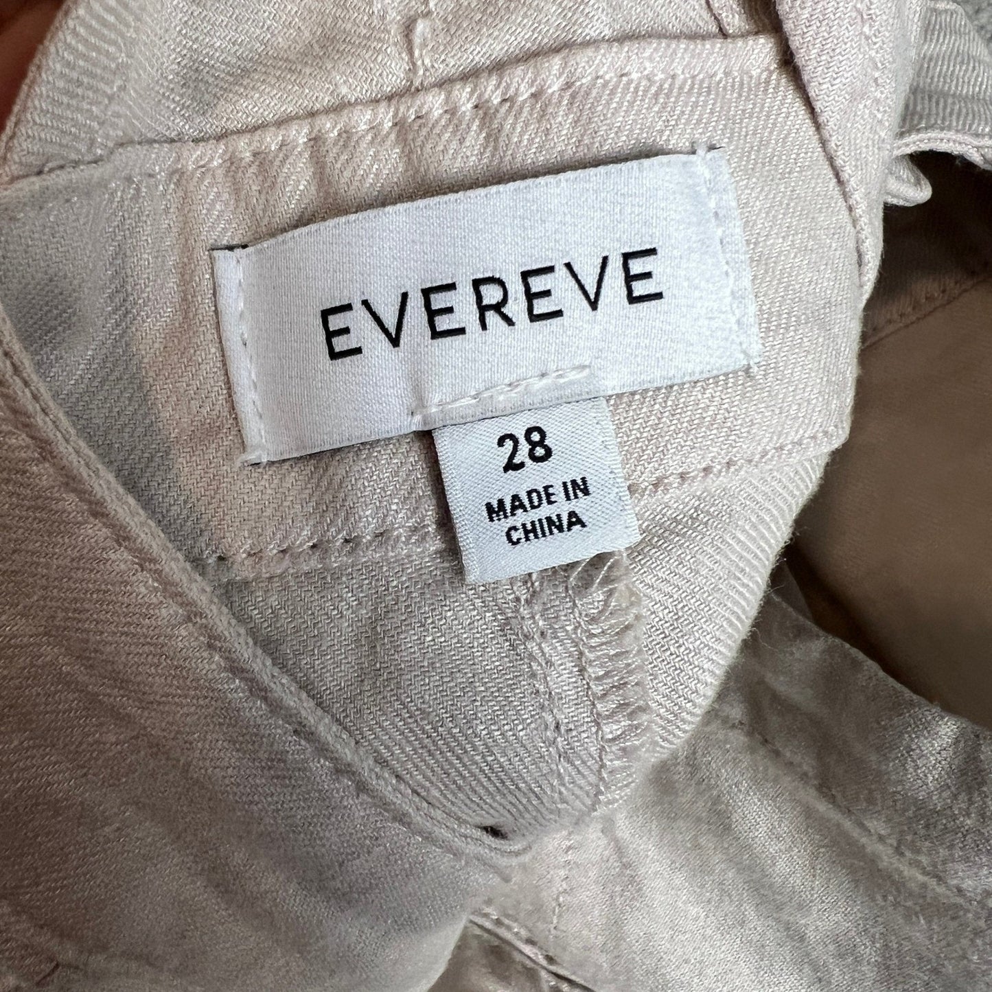 Evereve Overalls Women's Size 28 Linen Blend Wide Leg Cropped Comfy Casual Y2K