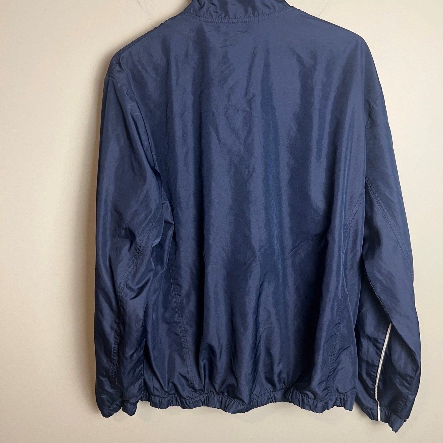 Y2K Starter Track Jacket Mens Large Navy Blue ZipUp Athletic Outerwear Retro 90s