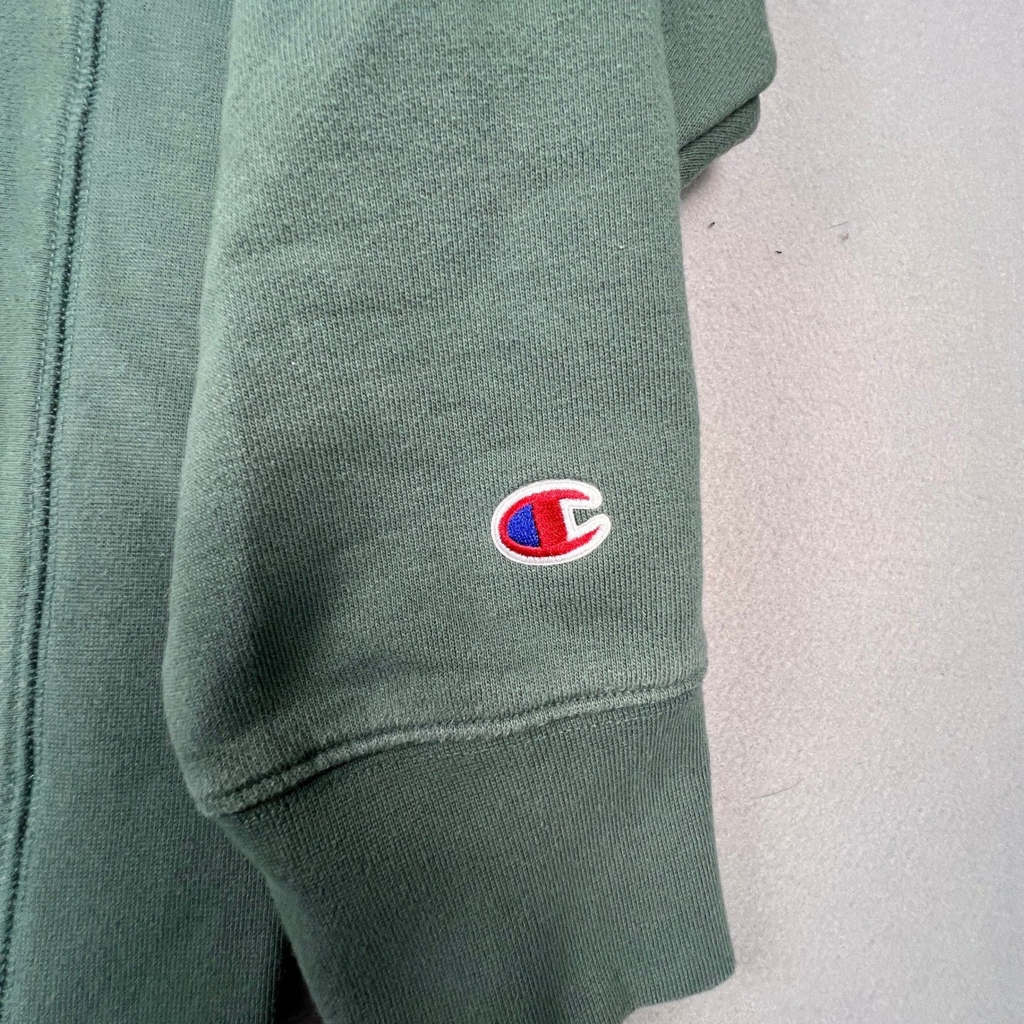 Champion Sweatshirt Men XXL Green Reverse Weave Big Logo Crewneck Pullover Sport