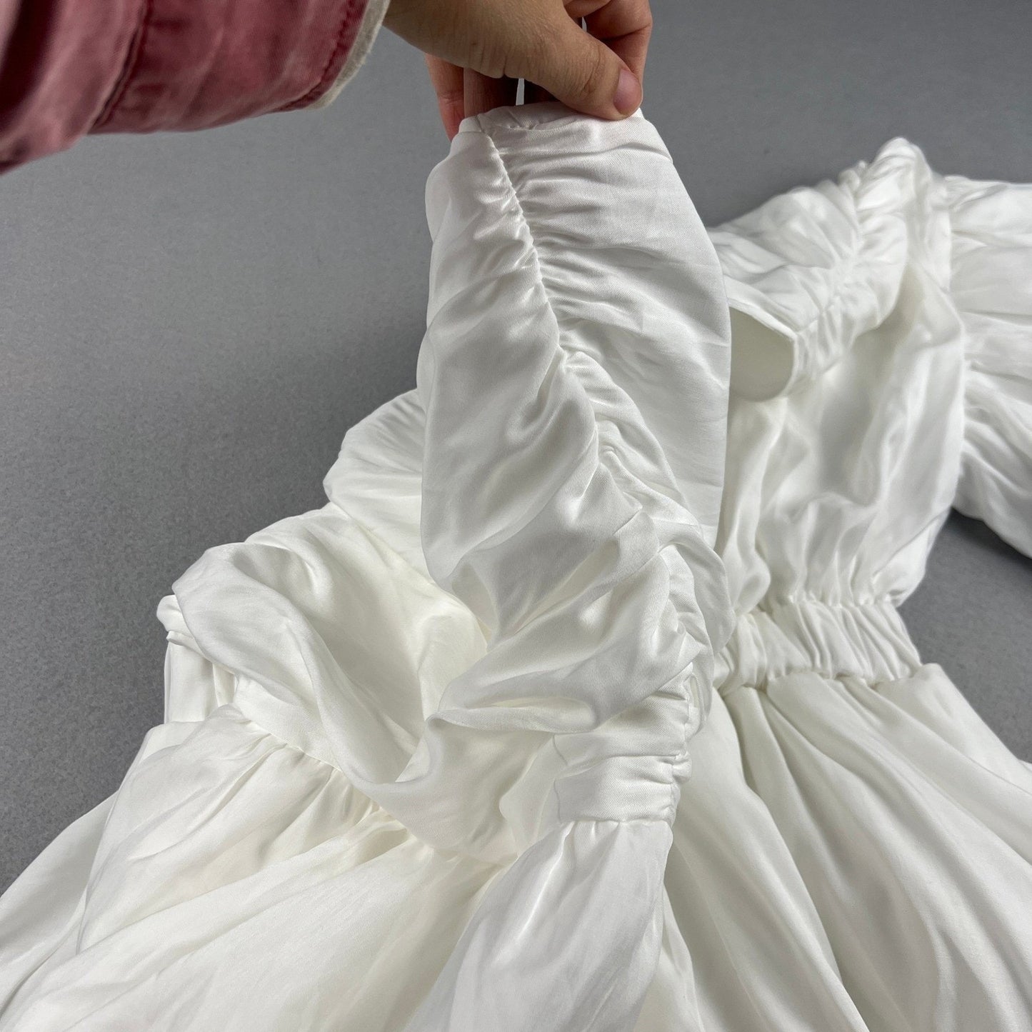 NWT Bubble Hem Dress Size 6 White Puff Sleeve Mini Party Wedding Bridal