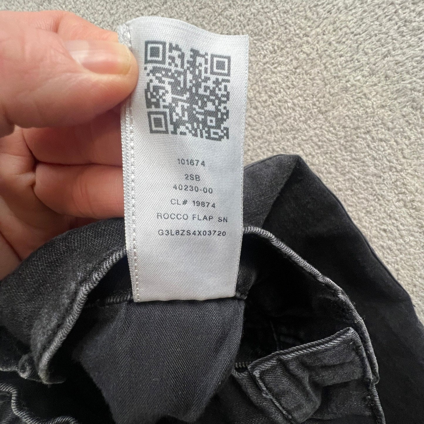 True Religion Skinny Jeans Mens Size 33 Rocco Flap Faded Black