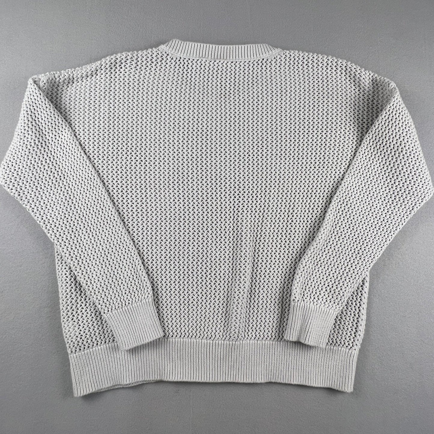 100% Cotton Gap Textured Knit Sweater XL Pullover Casual Coastal Boho Classic