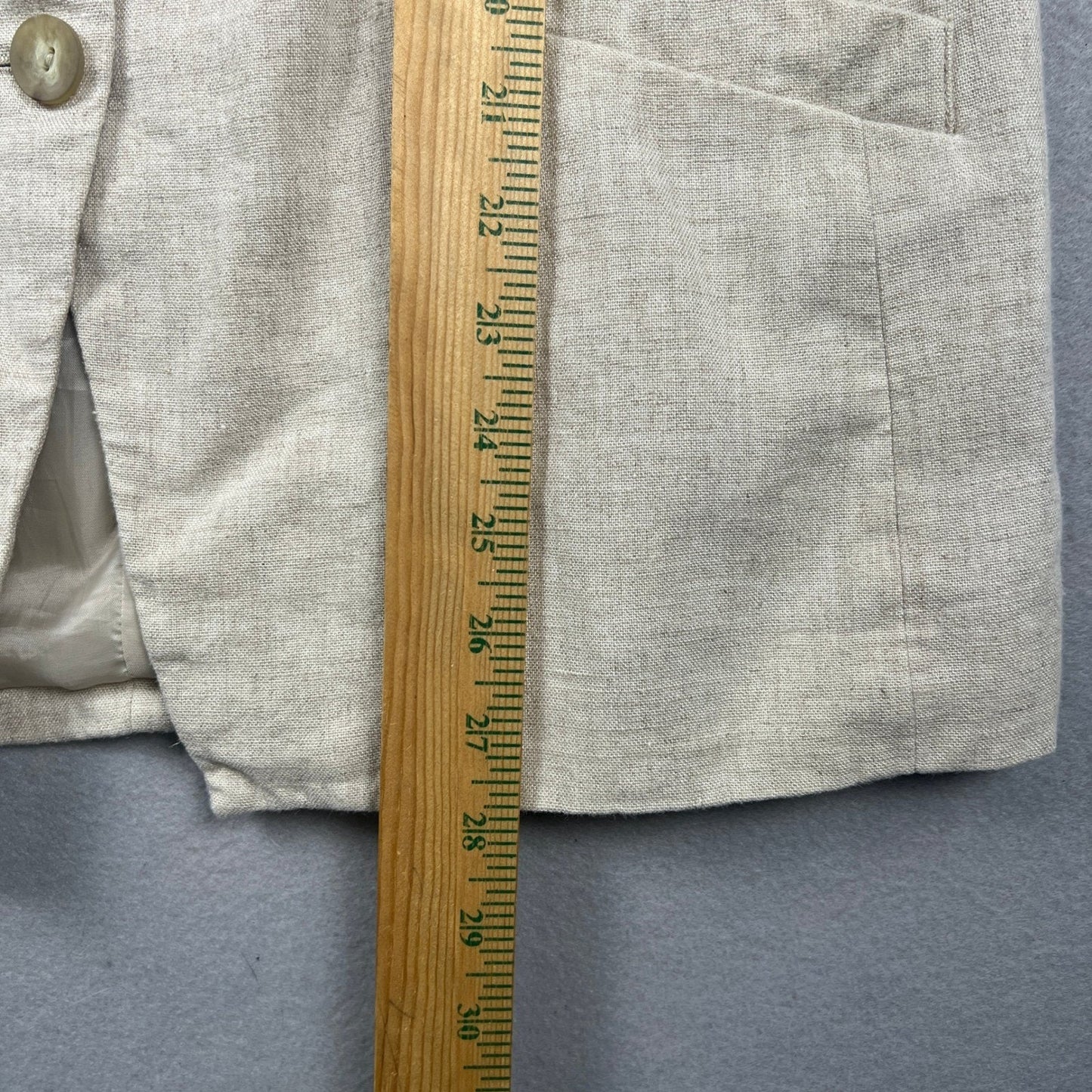 The Limited Vest Womens Large Beige Linen Blend Tailored Neutral Chic Academia