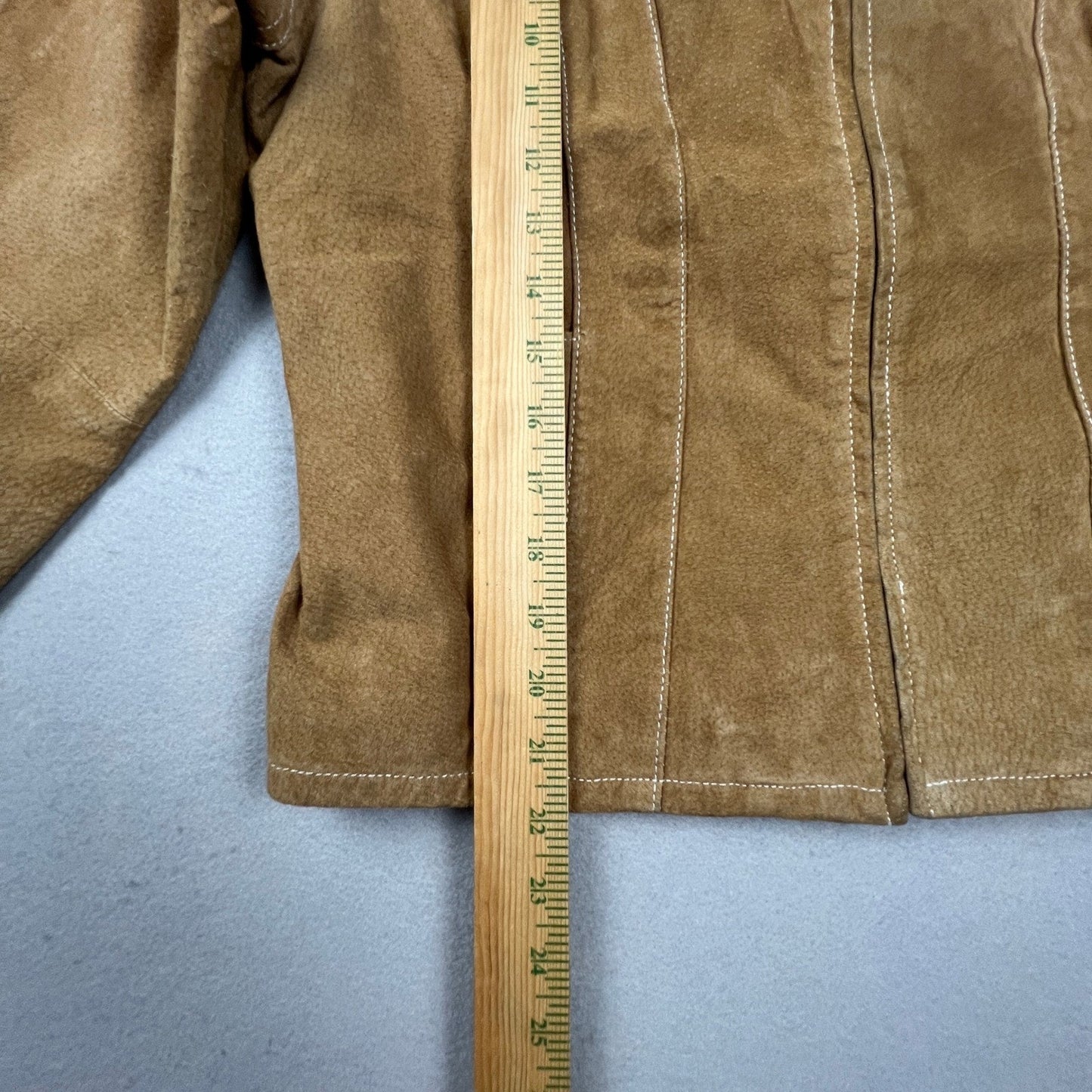 Wilsons Leather Maxima Jacket Womens L Brown Suede Contrast Stitch Moto Western