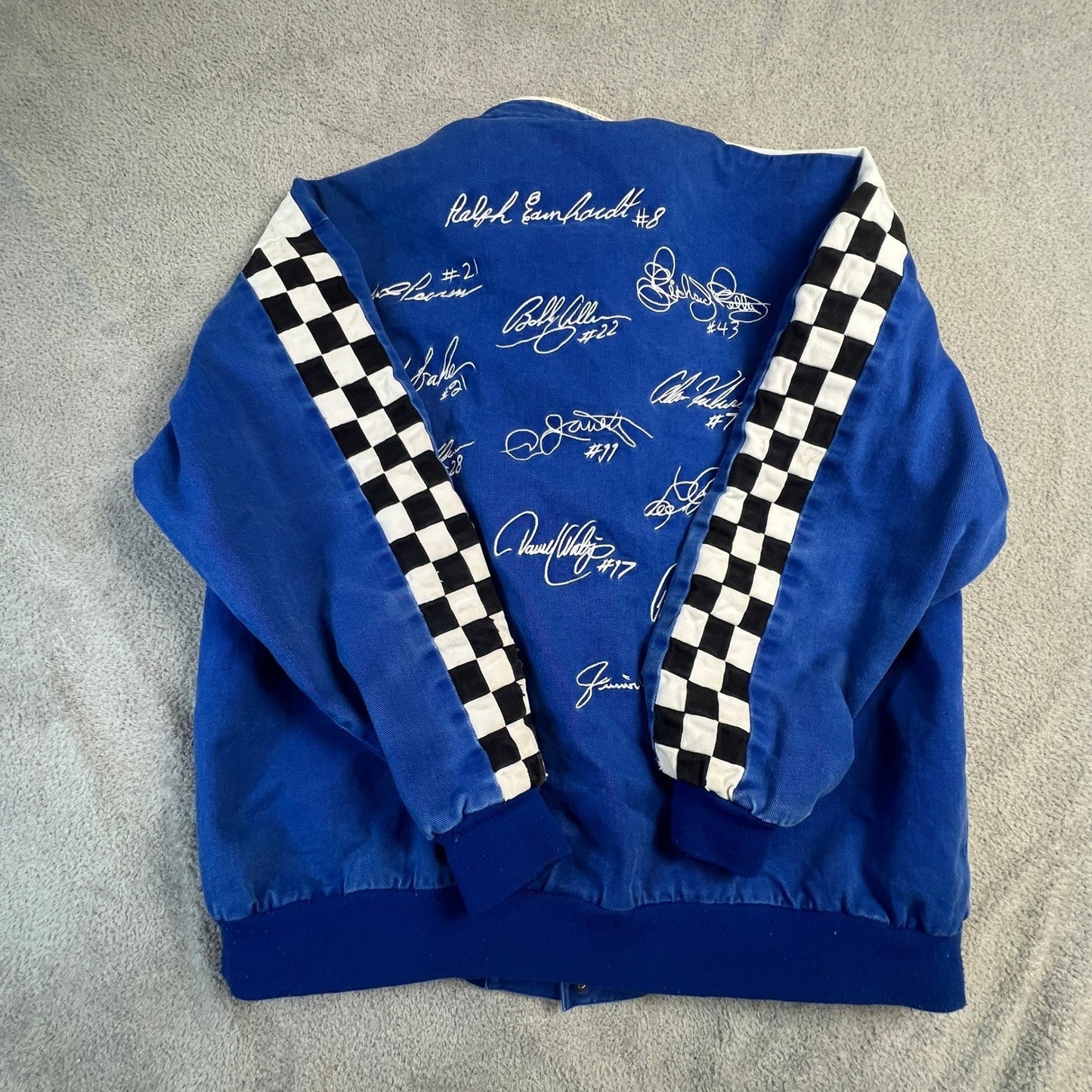 Chase Authentics NASCAR Mens XXL Legends Signature Jacket Blue Cotton Twill