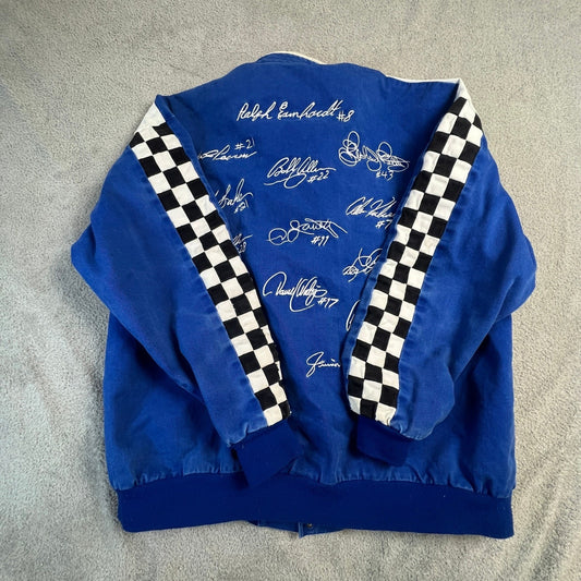 Chase Authentics NASCAR Mens XXL Legends Signature Jacket Blue Cotton Twill