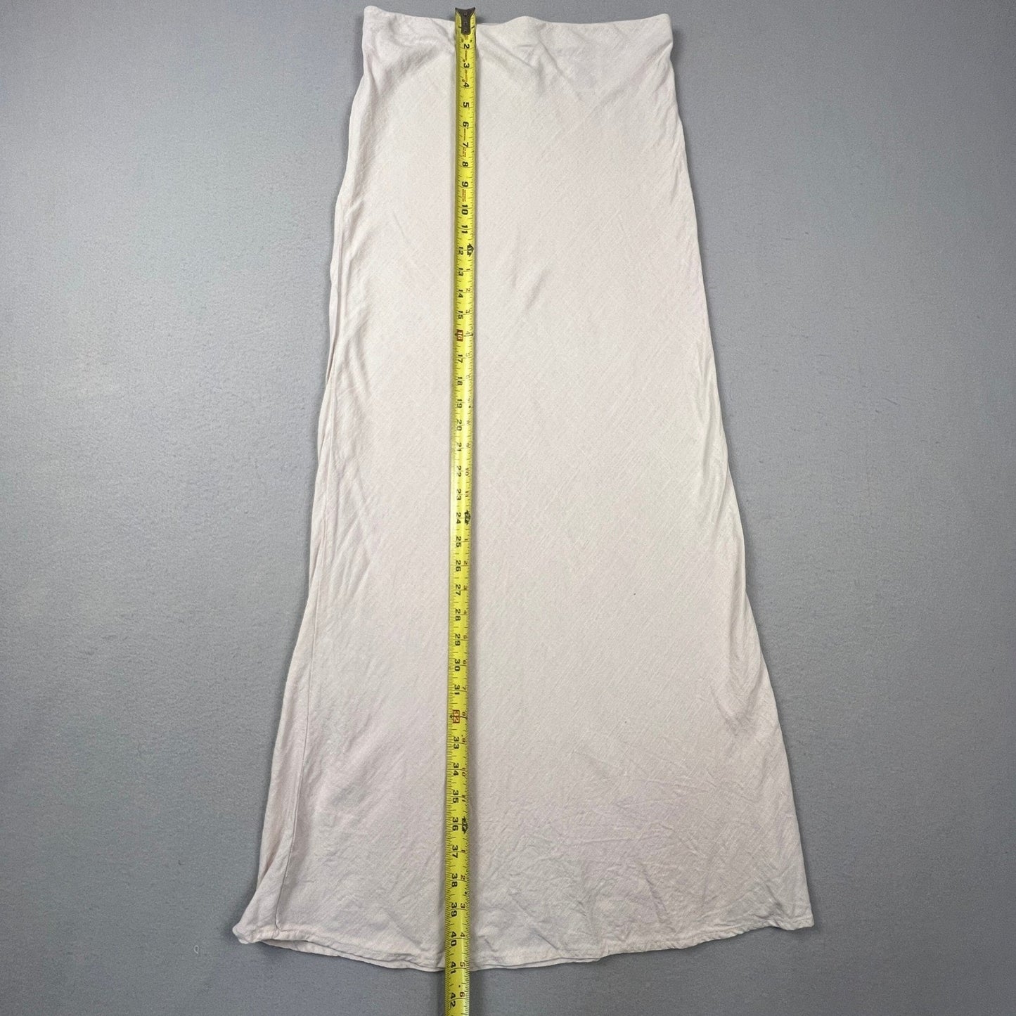 Linen Blend Maxi Skirt Small Beige Boho Minimalist Summer Beach H&M Divided