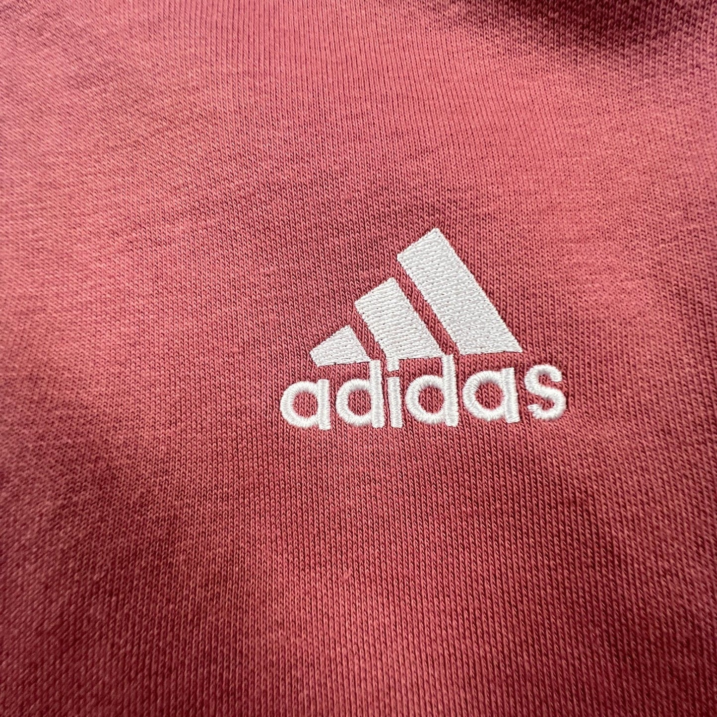 Adidas Full Zip Hoodie Mens Large Mauve Pink 3-Stripe Fleece Athletic IX0166
