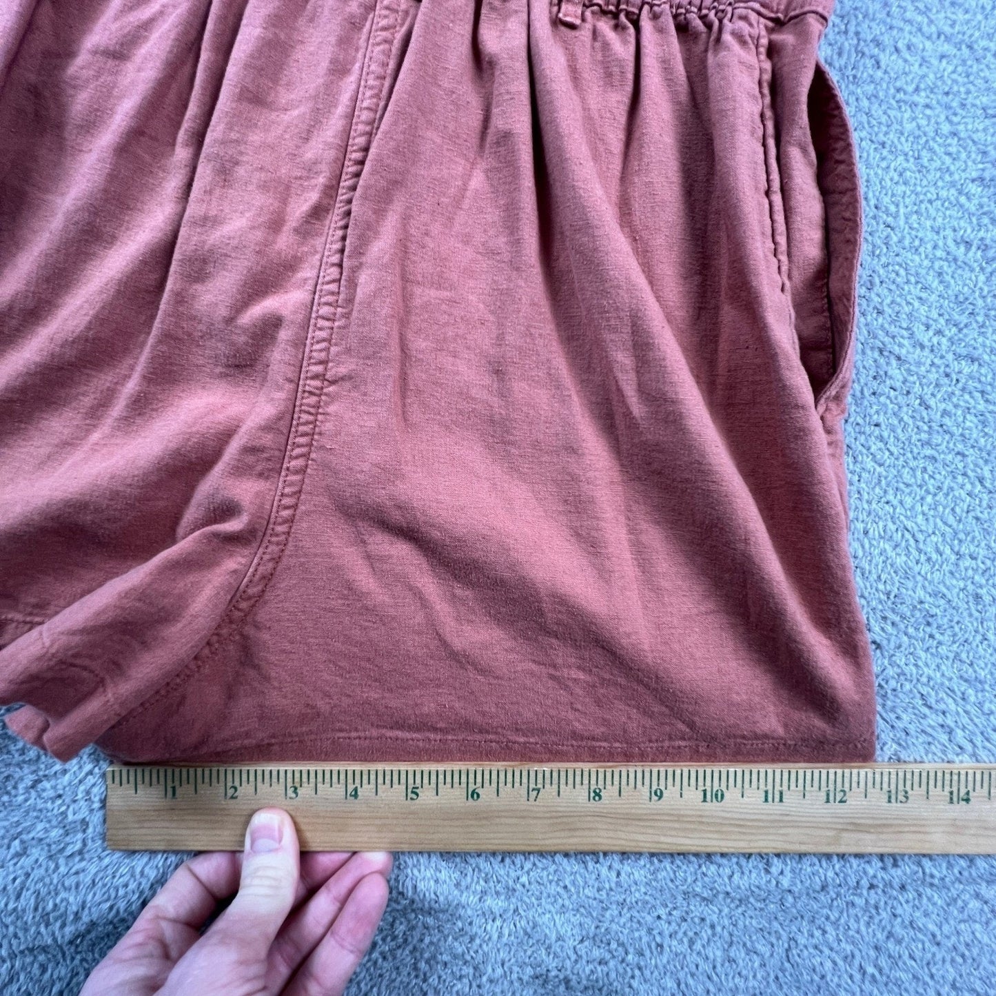 Abercrombie & Fitch Womens Romper XS Linen Blend Utility Terracotta Jumpsuit