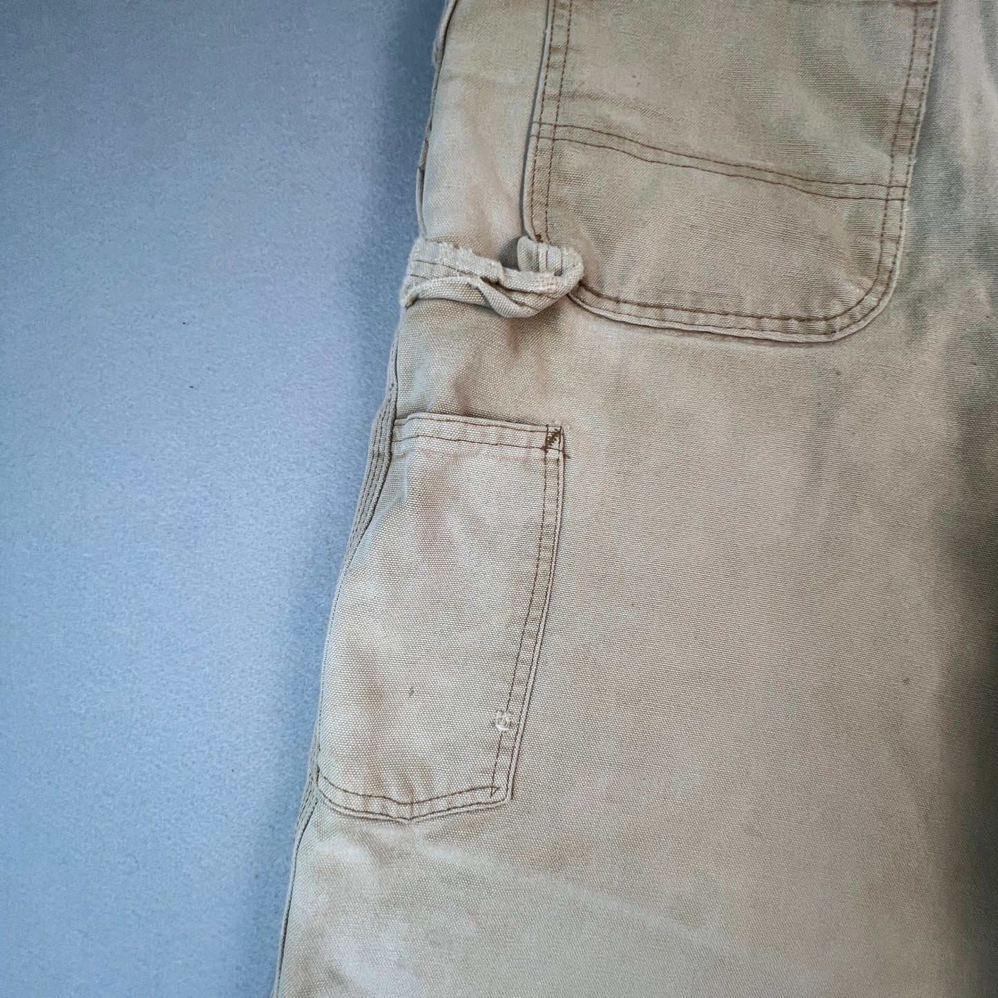 Carhartt B11 BRN Carpenter Pants Mens 38x32 Canvas Distressed Workwear Faded
