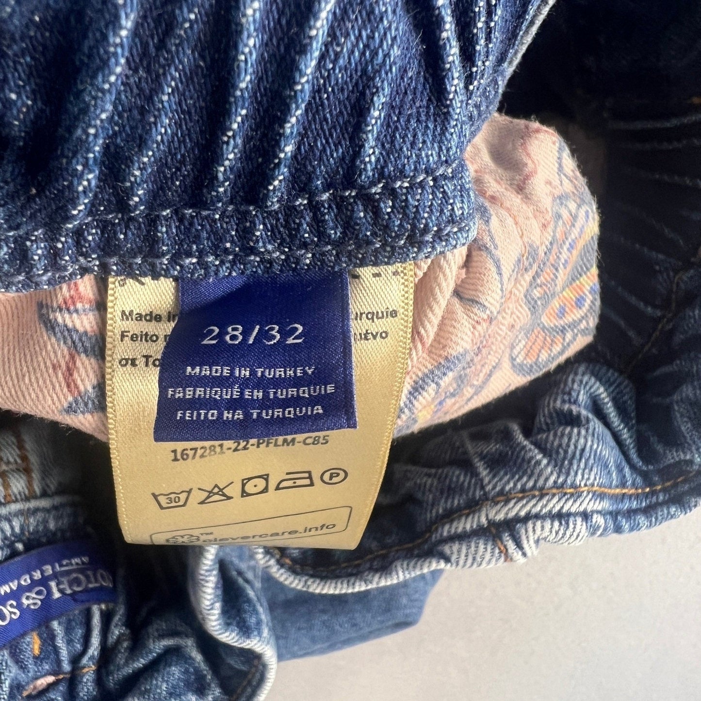 Scotch & Soda Paperbag Jeans Womens 28 Blue High Rise Tapered The Breeze Denim