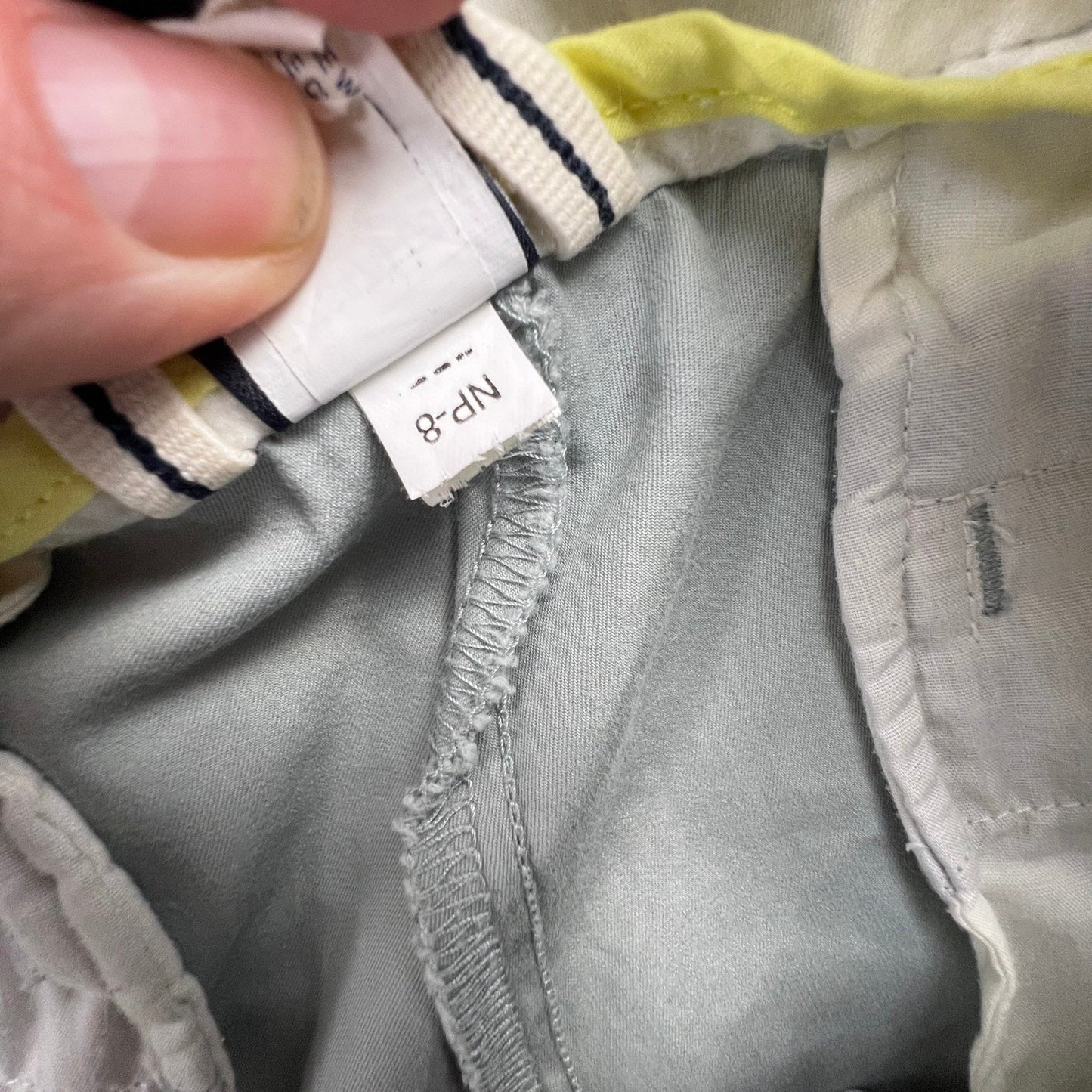 GAP Wide Leg Chino Pants Womens 10 Grey Wood Button Casual Career Trousers