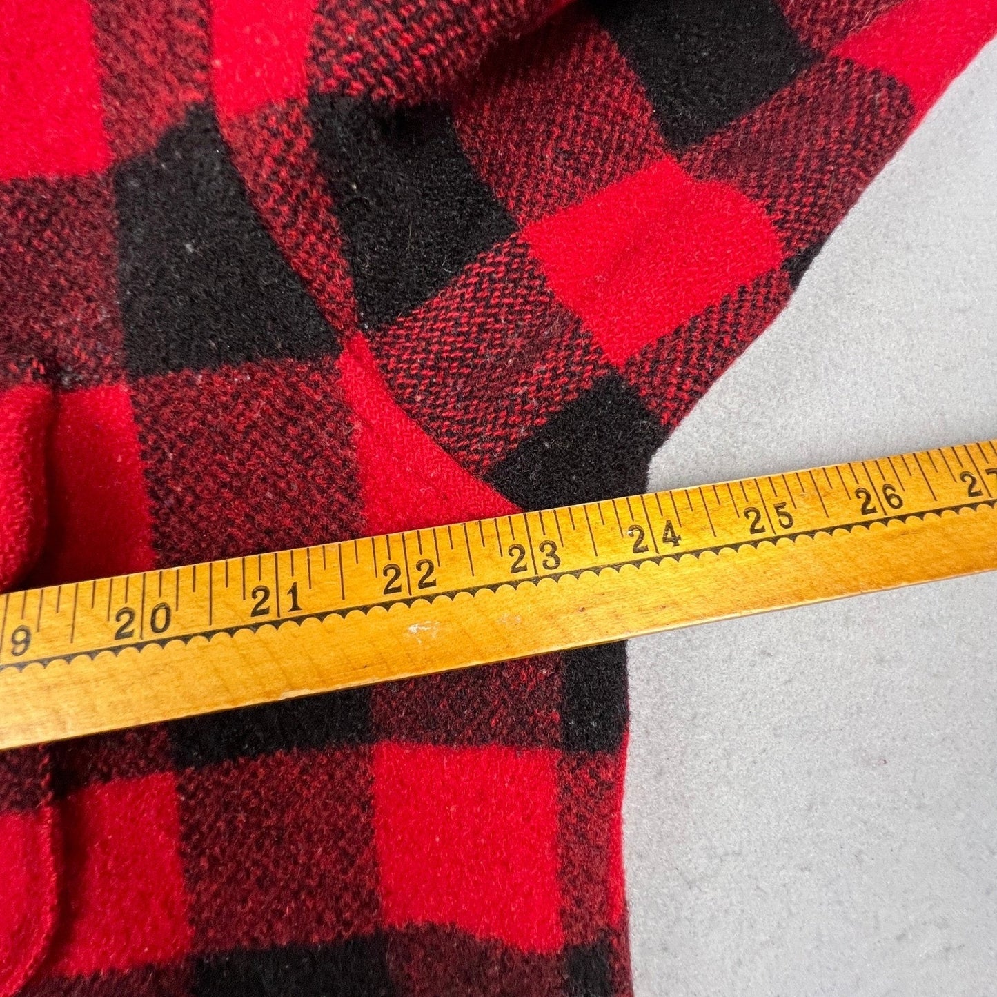 Brooks Brothers Flannel Shirt Mens M Red Buffalo Plaid Wool Blend Vintage USA