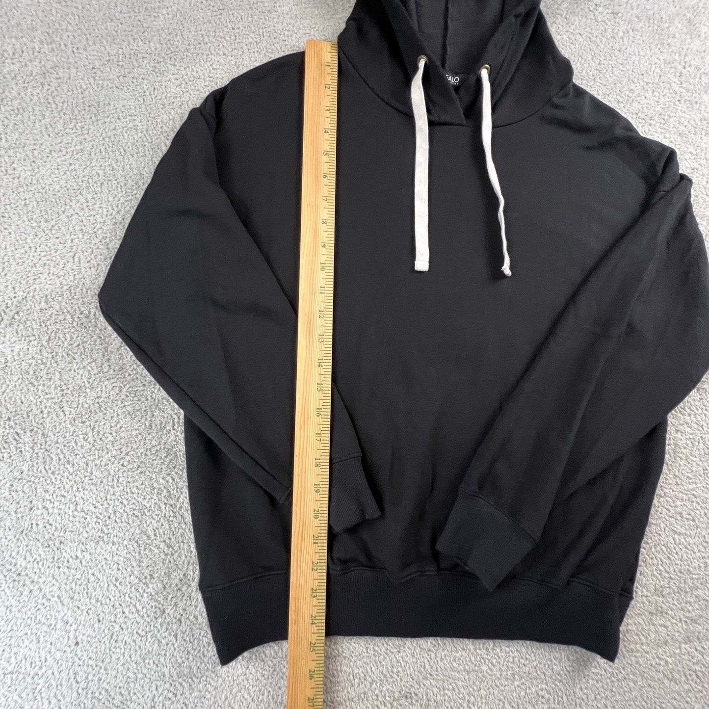 Buffalo David Bitton Hoodie Womens Small Black Pullover Relaxed Sweatshirt