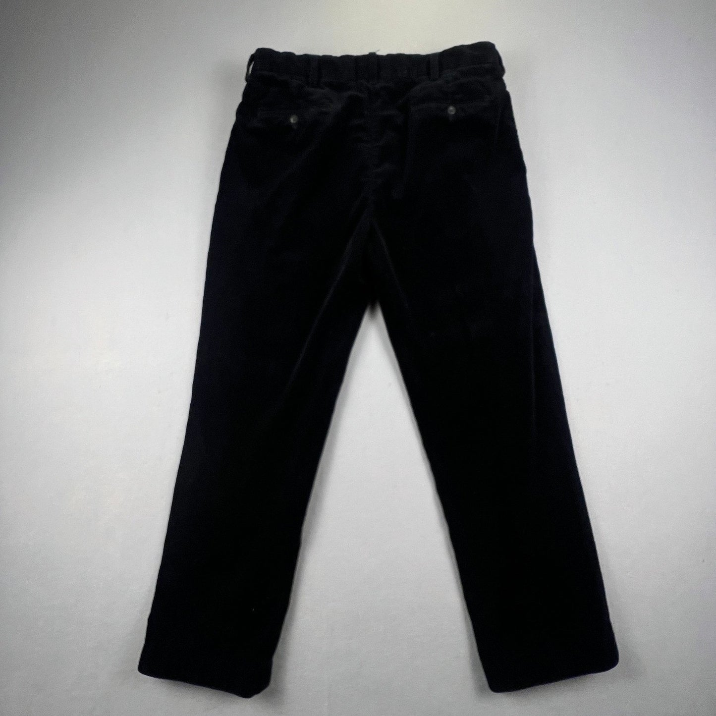 VTG Polo Ralph Lauren Ethan Pant Mens 36/32 Black Corduroy Pleated Trousers