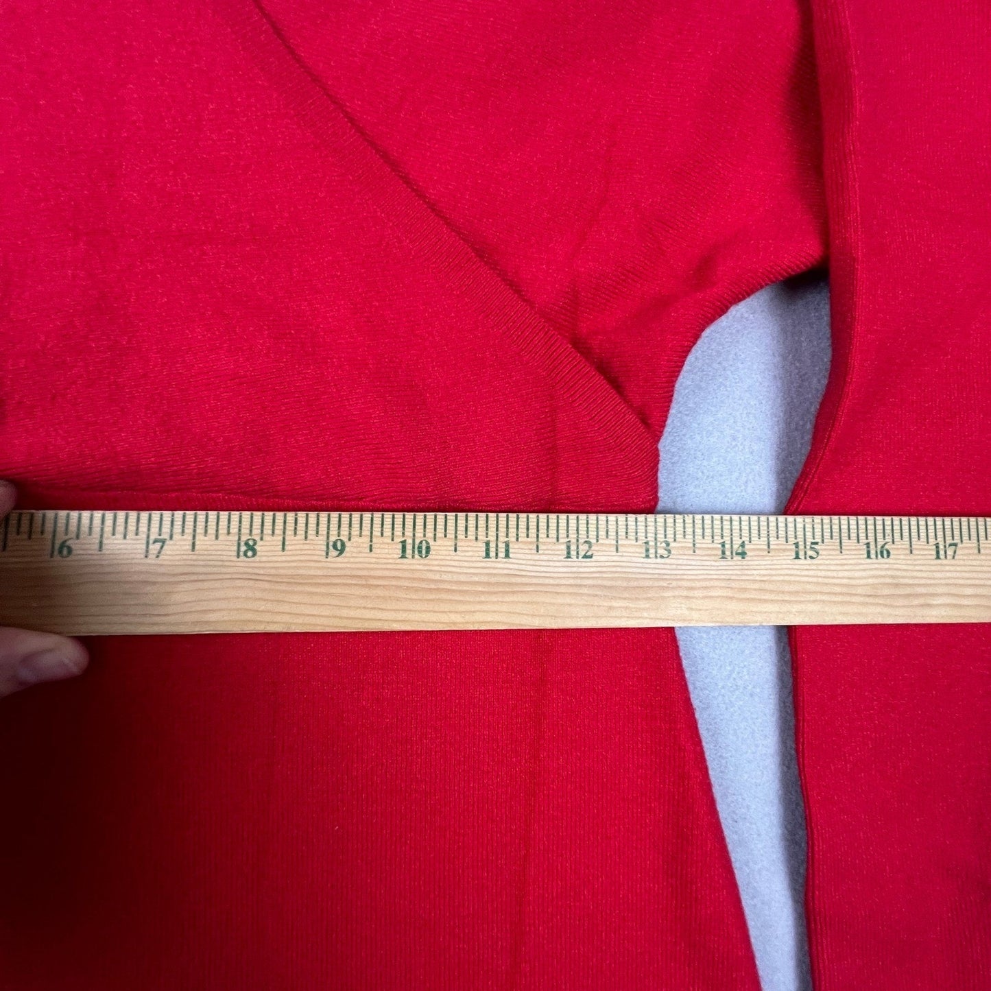 Knit Wrap Midi Dress Women M Red Tie Waist Long Sleeve Cocktail Dress Datenight