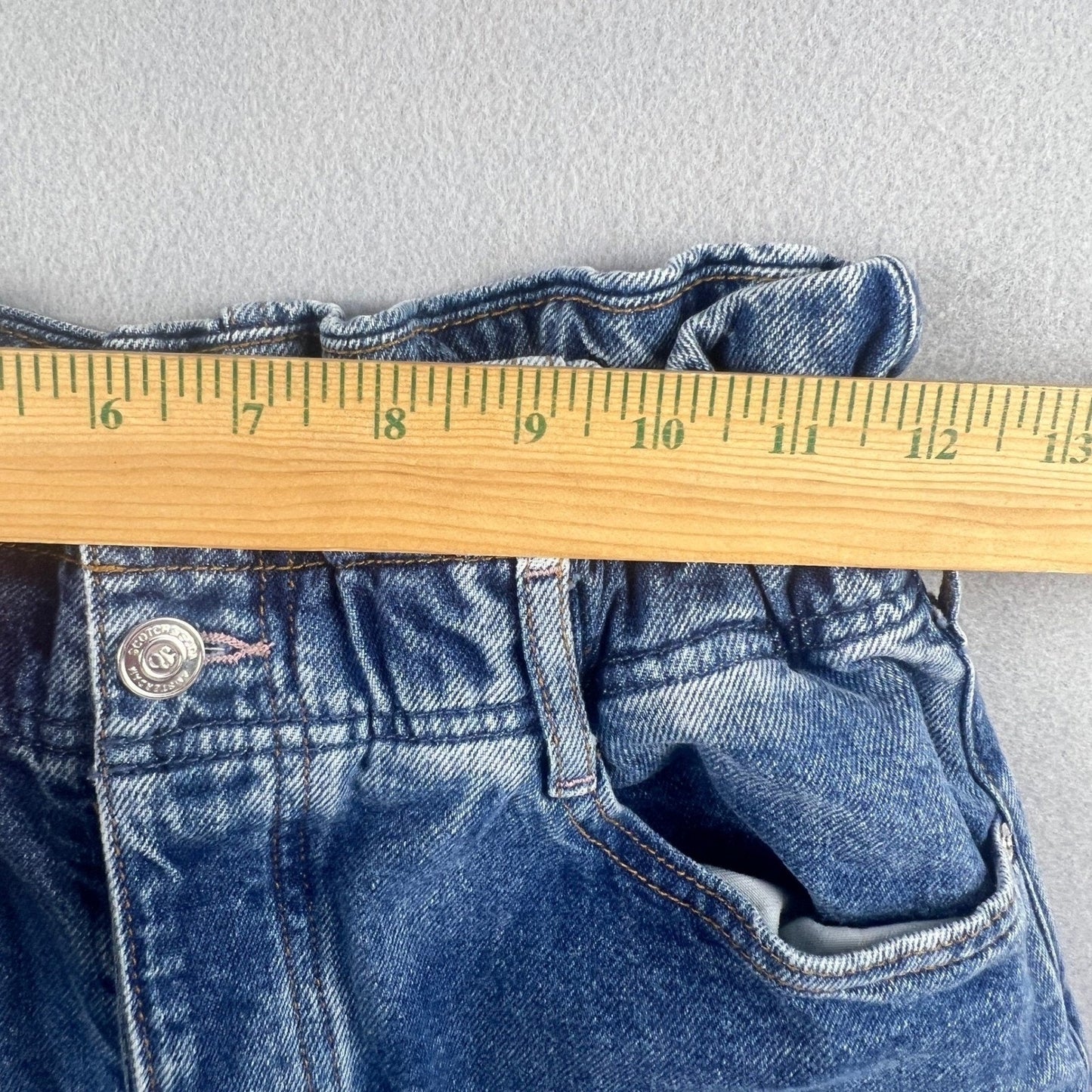 Scotch & Soda Paperbag Jeans Womens 28 Blue High Rise Tapered The Breeze Denim