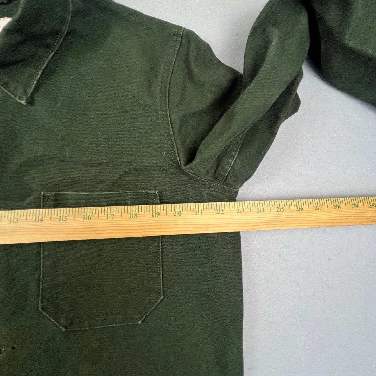 Levi's Chore Coat Men Large Green Canvas Utility Jacket Workwear Chore Coat