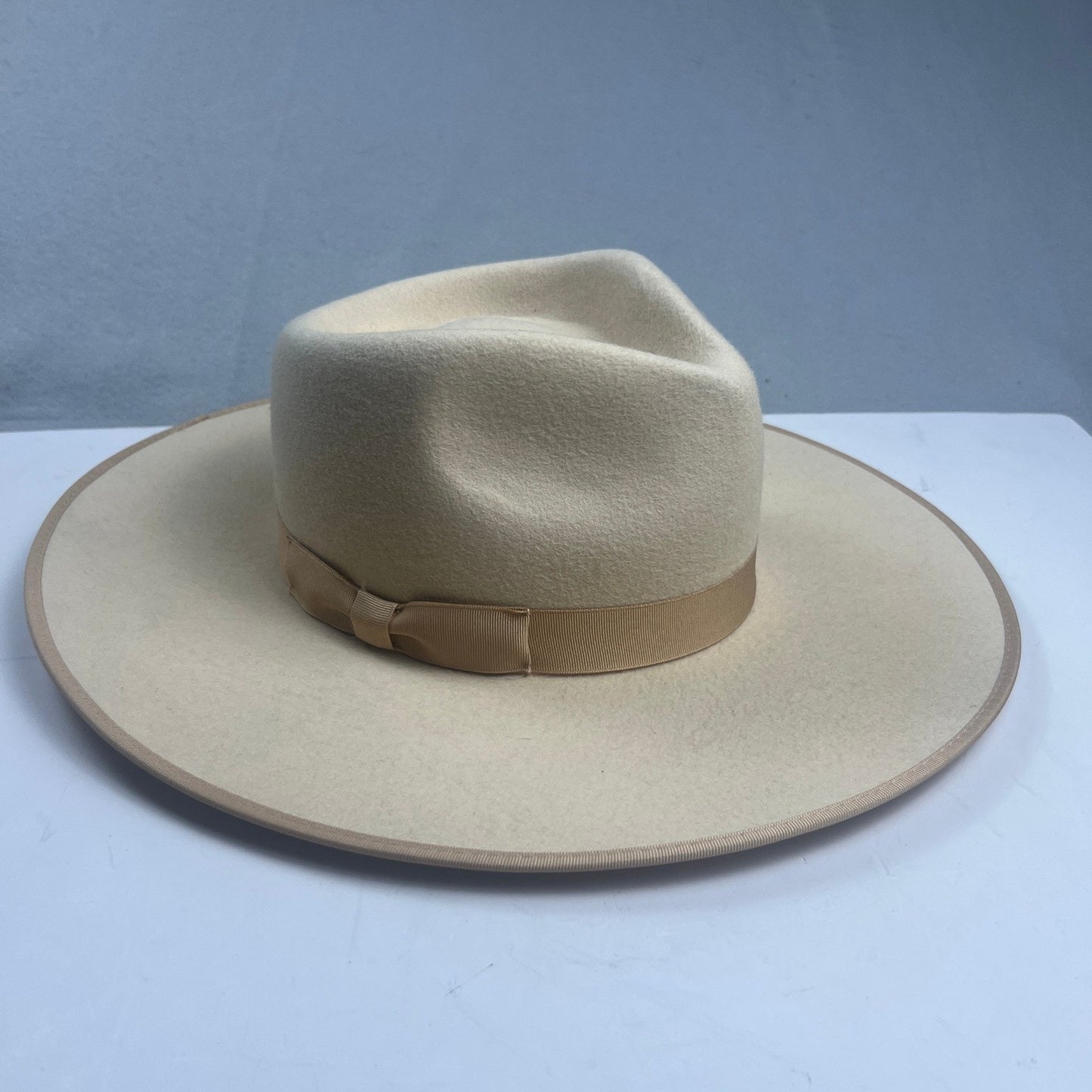 Lack of Color Wool Rancher Hat Womens M 57cm Ivory Ribbon Trim Boho Chic