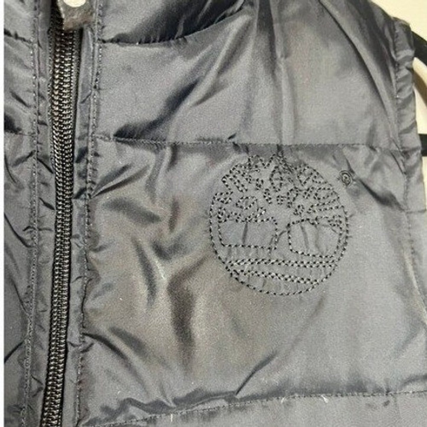 Timberland Vest Women's Large Black Quilted Puffer Streetwear Gorpcore Utility