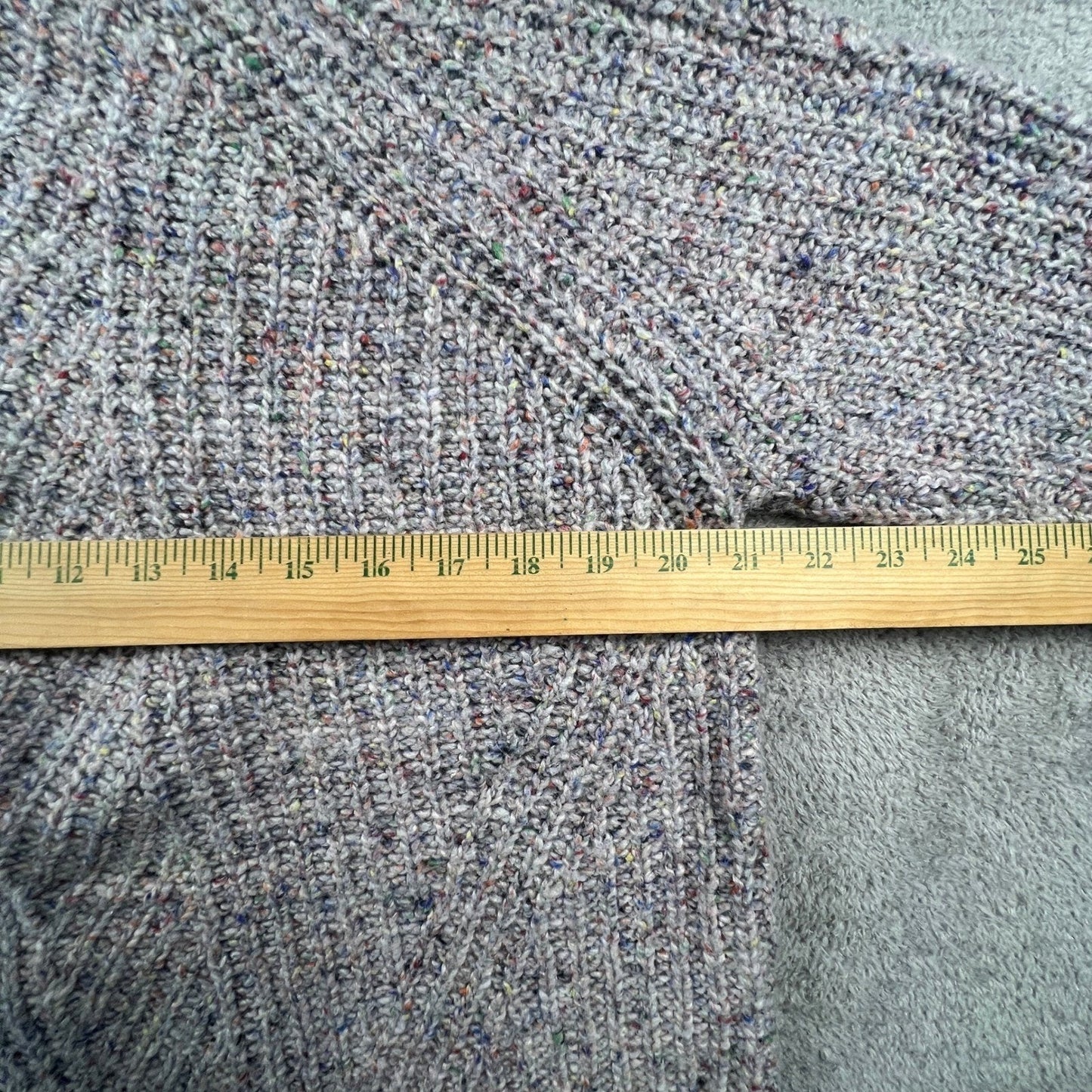 Madewell Womens Turtleneck Sweater Grey Confetti Marl Silk Wool Blend Comfy Cozy