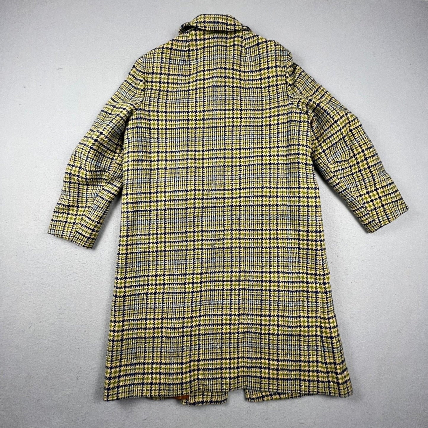 Pendleton Wool Overcoat Womens L Multi Houndstooth Vintage Long Trench Coat