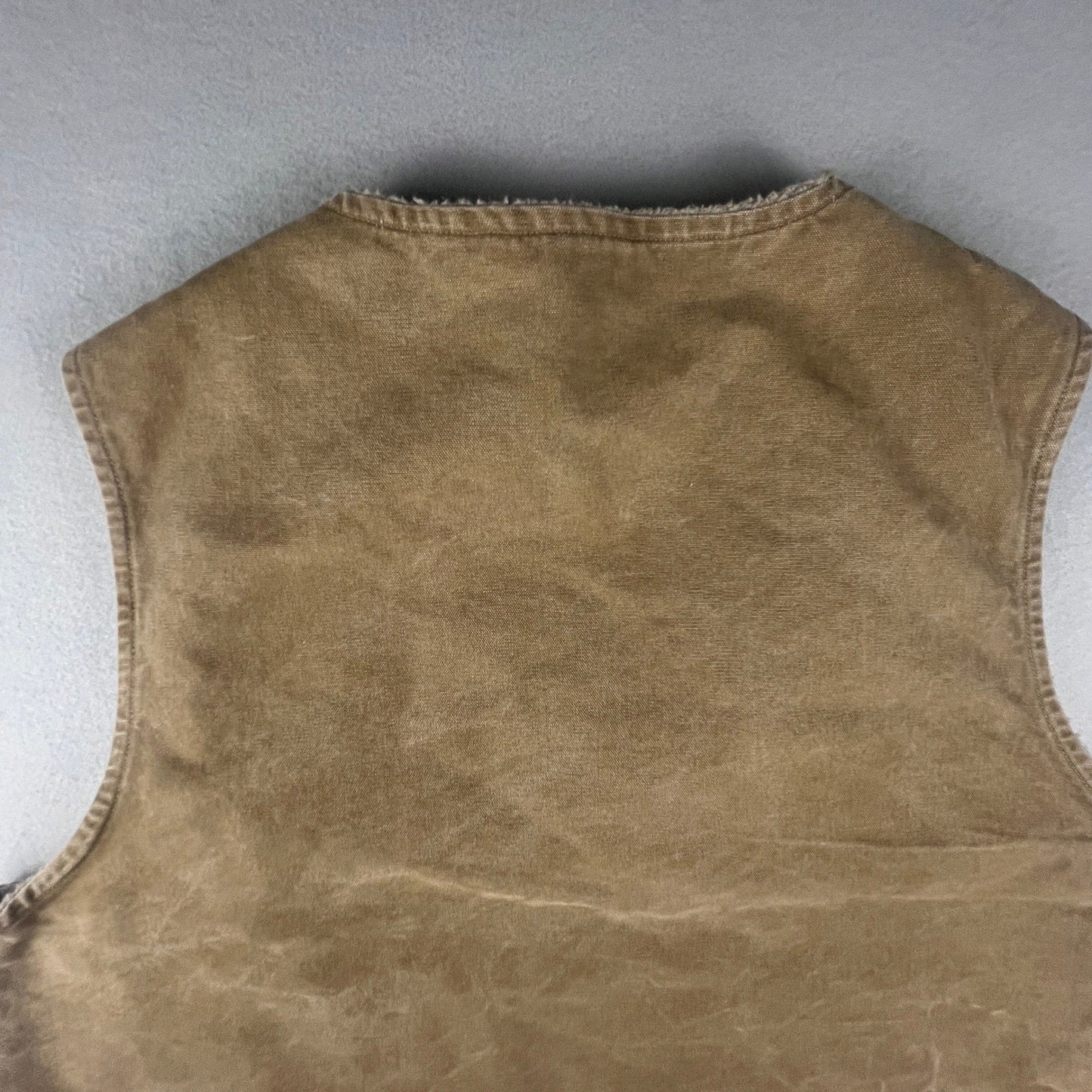 Carhartt V26 FRB Sandstone Duck Vest Mens 3XL Brown Sherpa Lined Workwear Artist