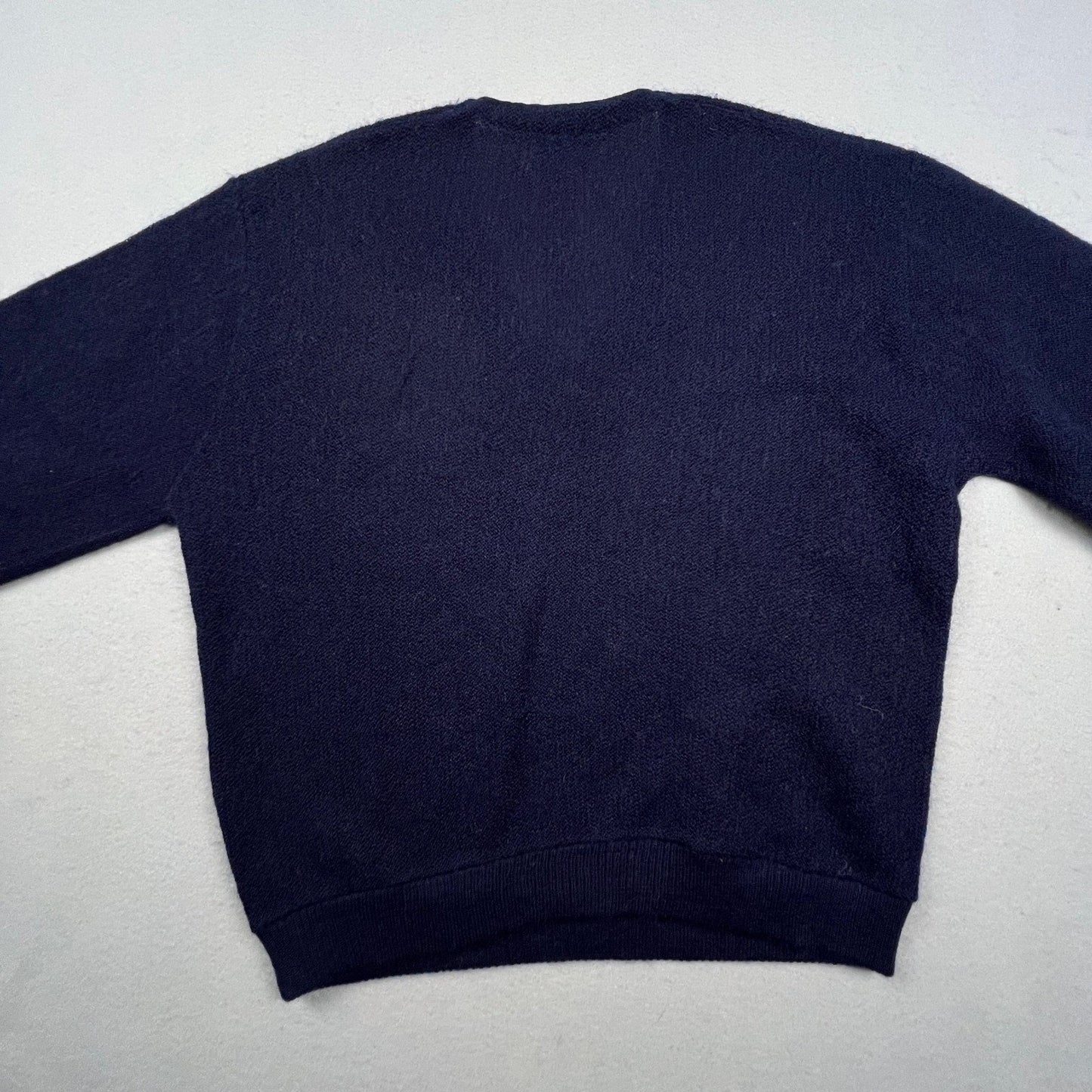 Thane Mohair Wool Sweater Mens Medium Blue V-Neck Vintage 60s Fuzzy Ivy League