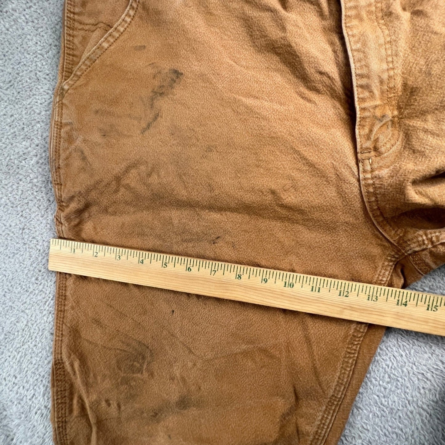 Carhartt Carpenter Pants Mens 42x32 Brown Relaxed Fit Workwear Canvas Utility