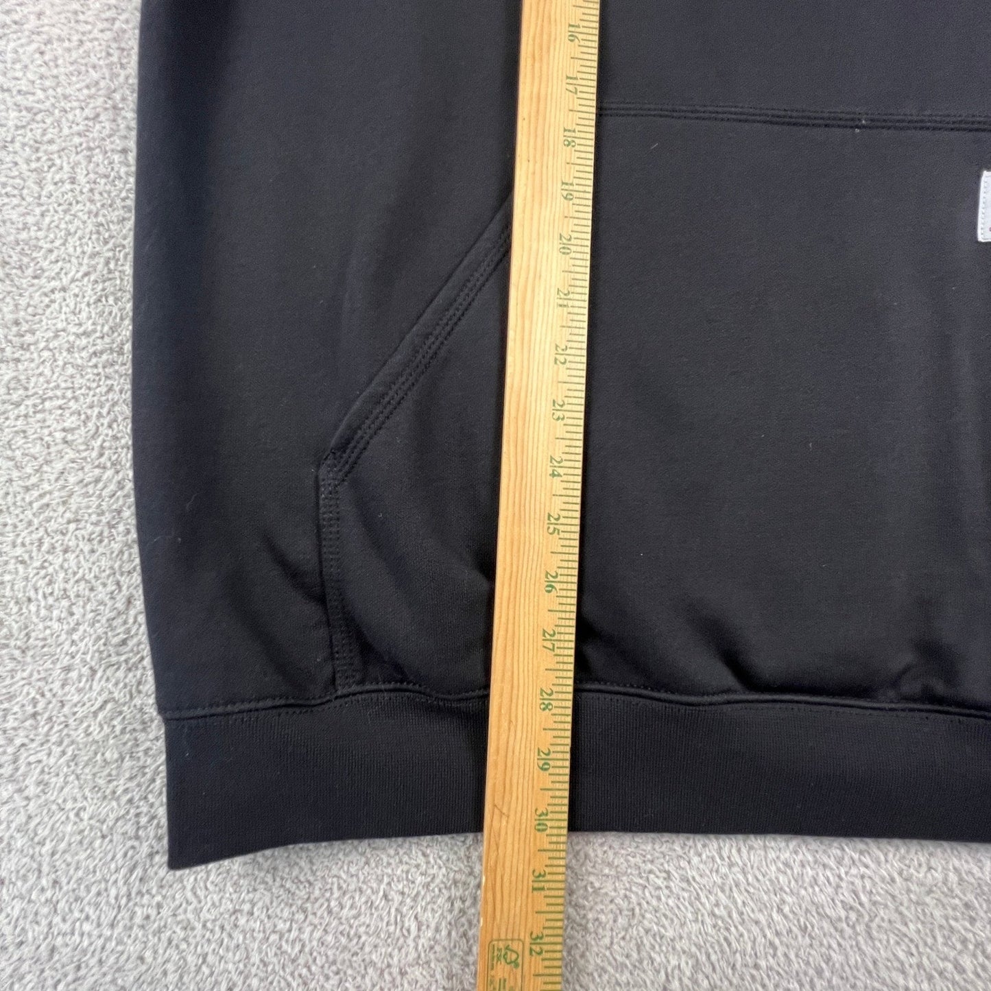 Carhartt Hoodie Mens Large Black Loose Fit K121 BLK Bell Since 1909 Sweatshirt