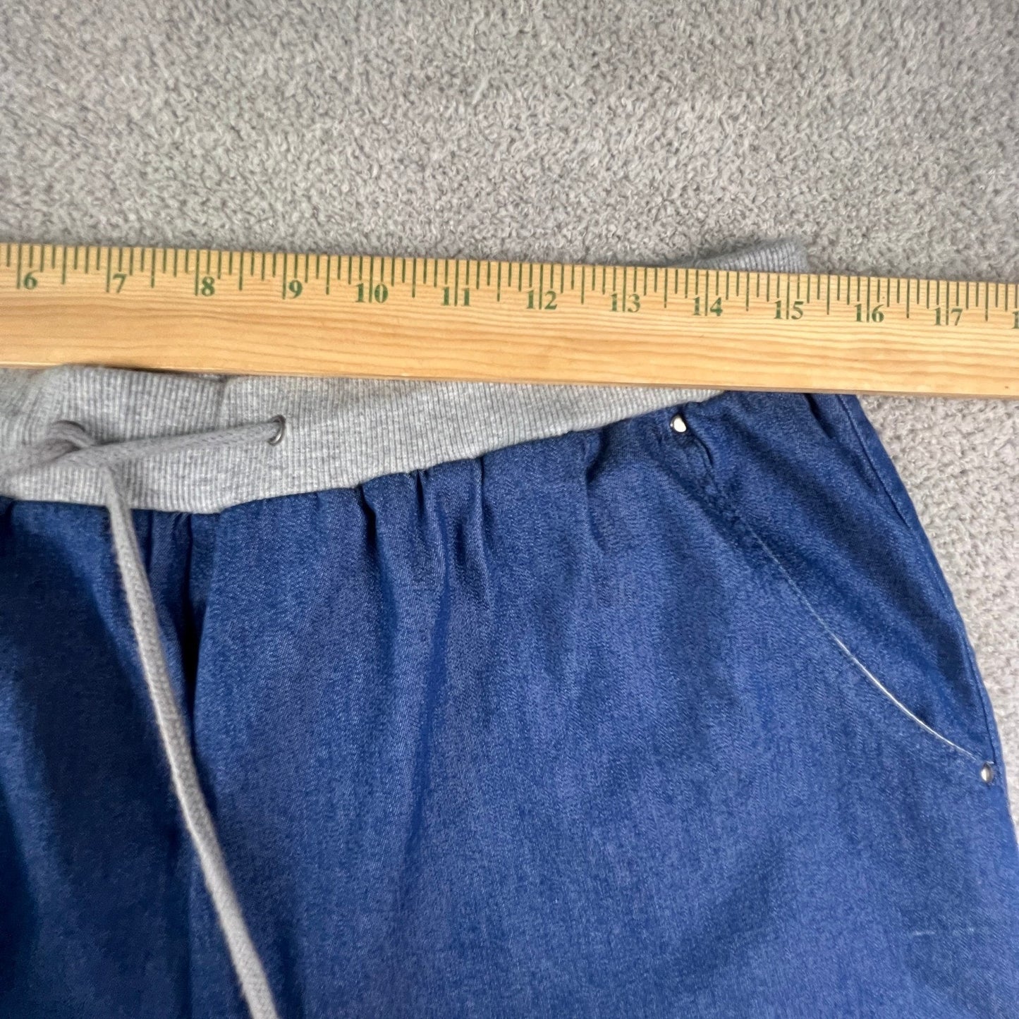 VTG Blast Denim Tracksuit Straight Leg Unisex Blue Retro Casual Loungewear Stret