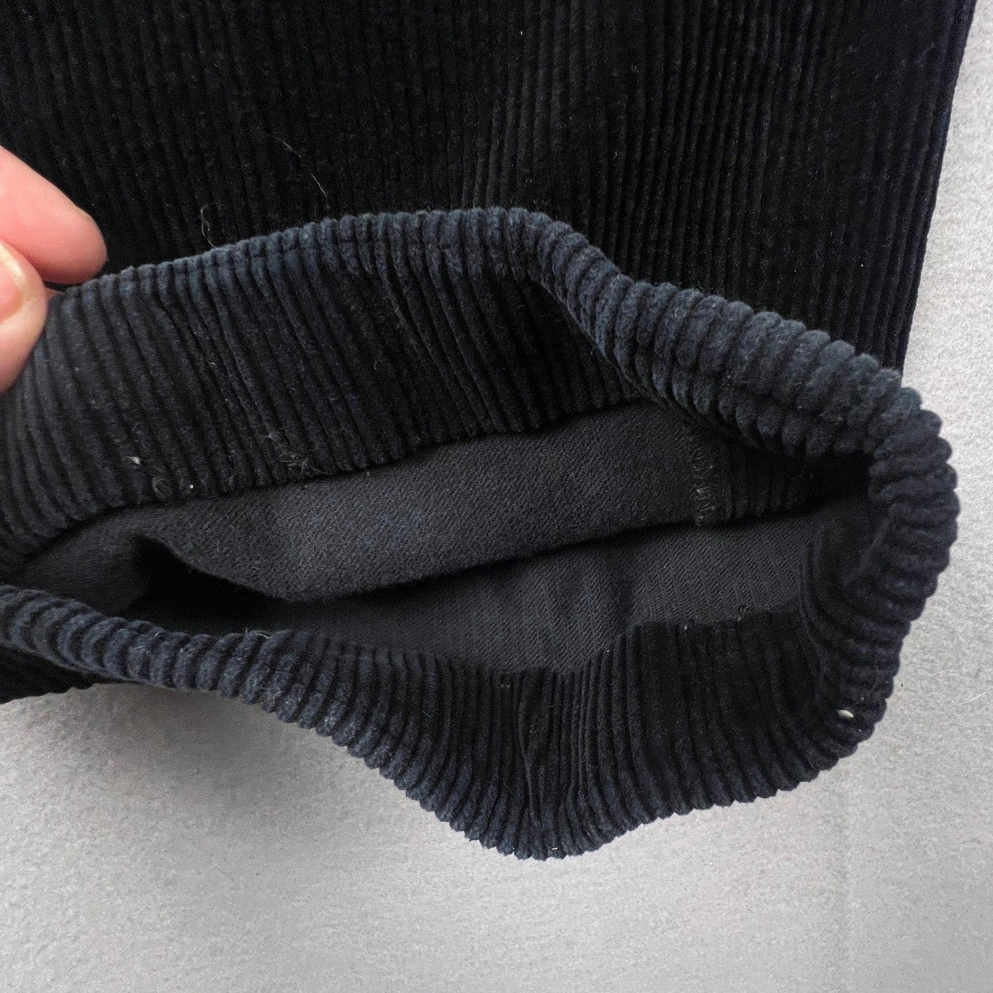 VTG Polo Ralph Lauren Ethan Pant Mens 36/32 Black Corduroy Pleated Trousers