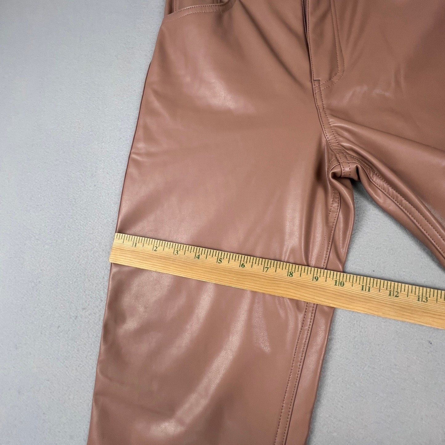 Abercrombie & Fitch Faux Leather Pants Womens 27/4 Pink 90s Straight High Rise