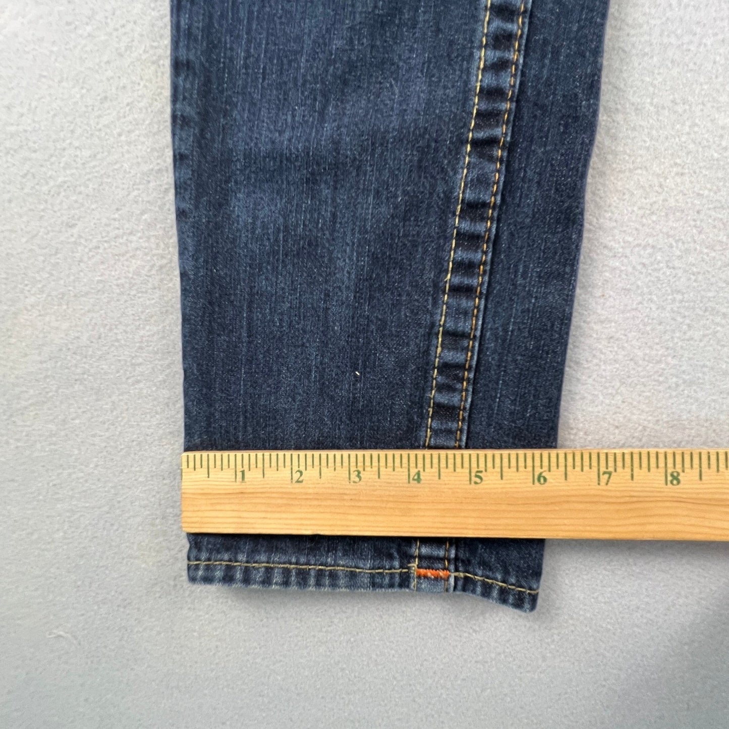 True Religion Skinny Jeans Womens 25 Dark Wash Low Rise Horseshoe Y2K Denim