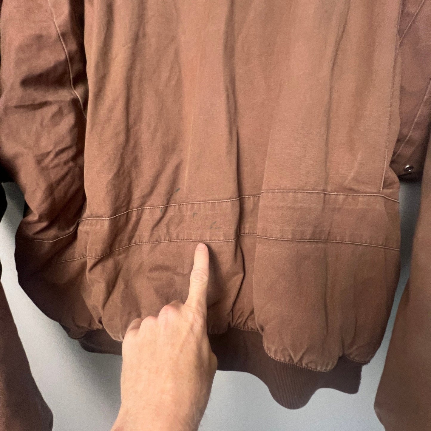 VTG Cabelas Canvas Jacket Mens XL Brown Leather Collar Workwear Outdoor Coat Job