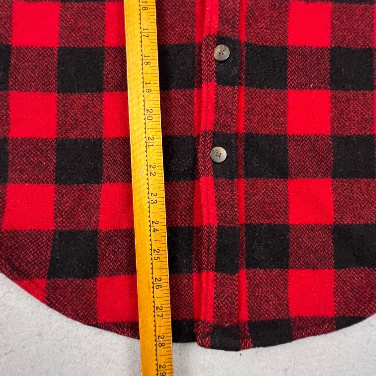 Brooks Brothers Flannel Shirt Mens M Red Buffalo Plaid Wool Blend Vintage USA