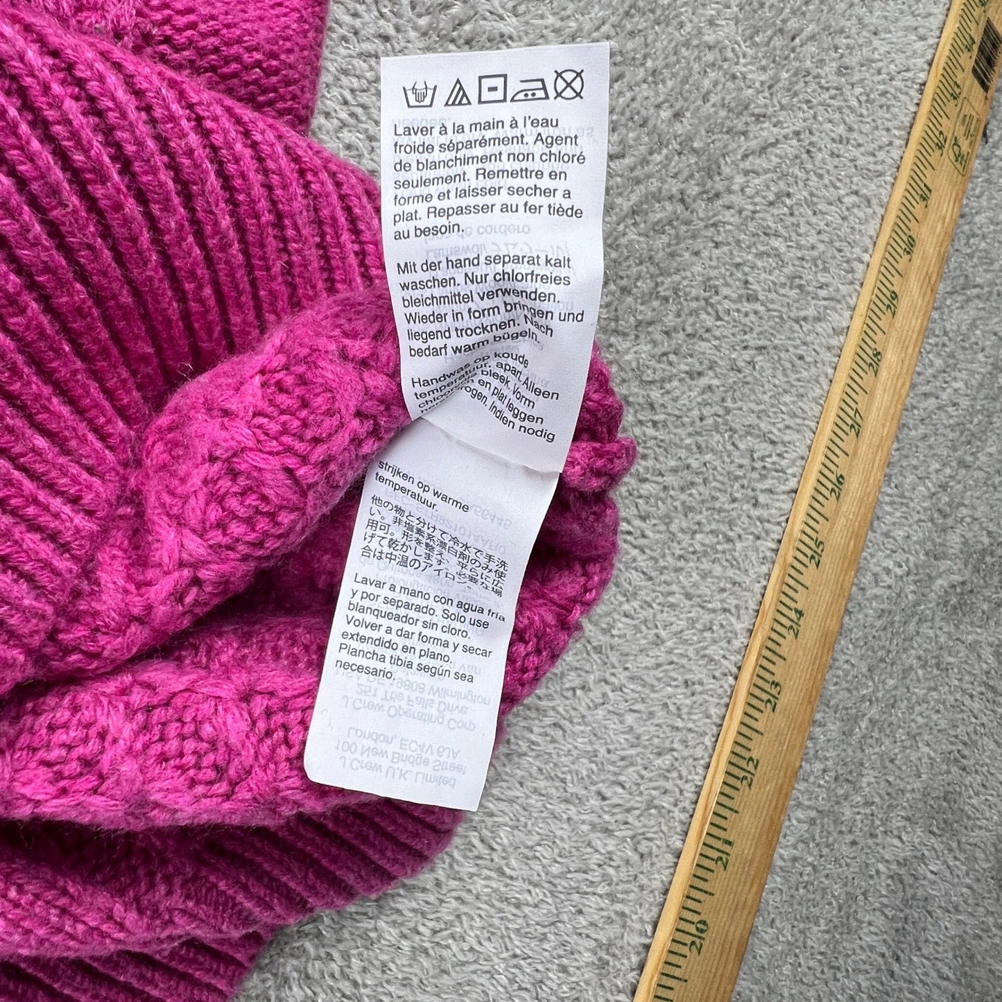 J.Crew Pink Cable Knit Sweater Womens Large Preppy Chunky Textured Cozycore