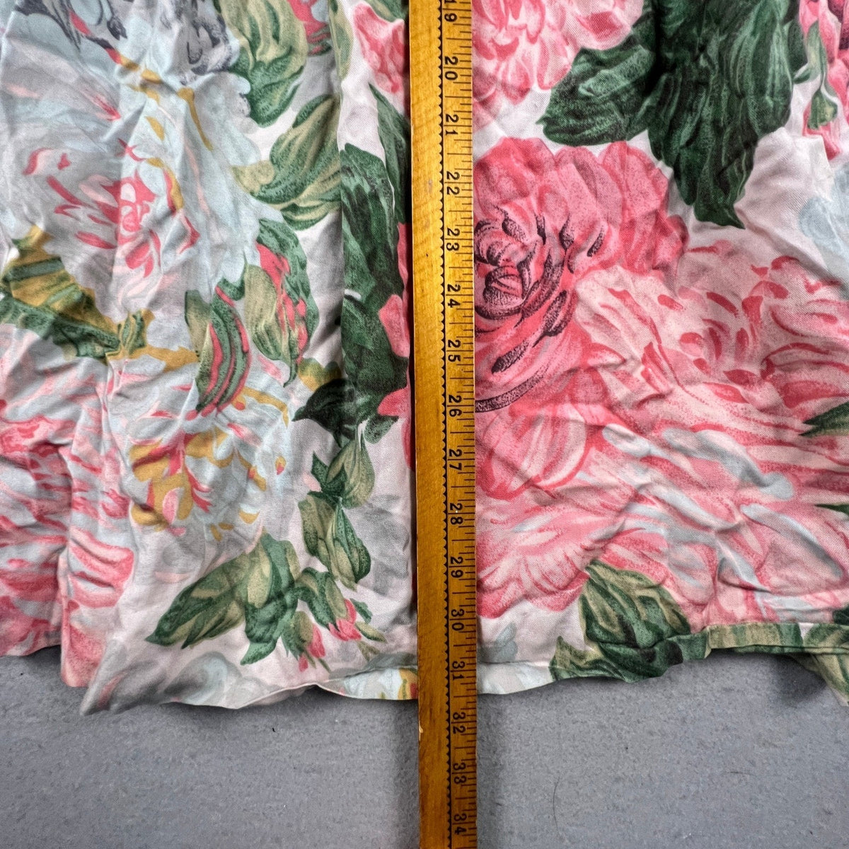 JH Collectibles Floral Midi Skirt Womens 6 Pink Rose Pleated Vintage ILGWU USA
