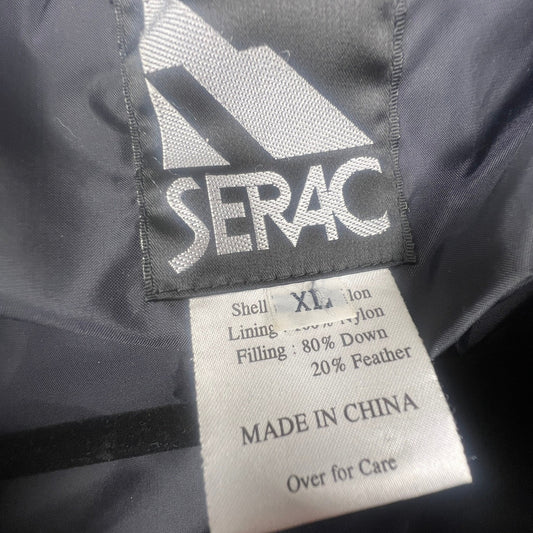 Serac Puffer Jacket Mens XL Red Down Insulated Heavy Winter Coat Gorpcore VTG