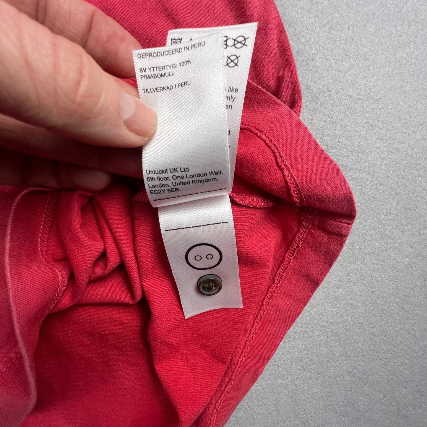 NWT UNTUCKit Henley Shirt Mens XXL Red Baxter Garment Dyed Pima Cotton Casual
