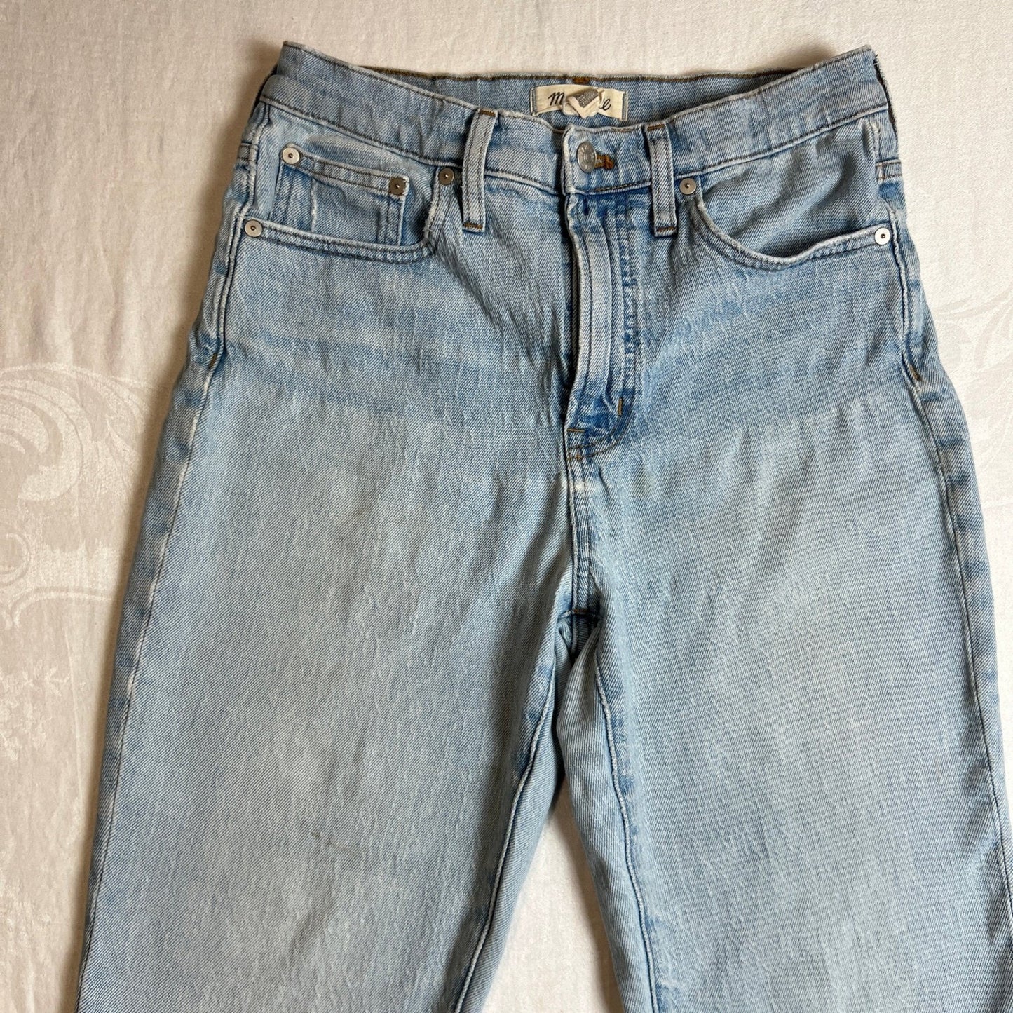 Madewell Jeans Womens 27 The Perfect Vintage Jean Light Wash Distressed Denim